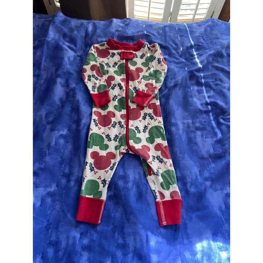 Hanna Andersson Disney Christmas Holiday Mickey Mouse Zipper‎ Sleeper
